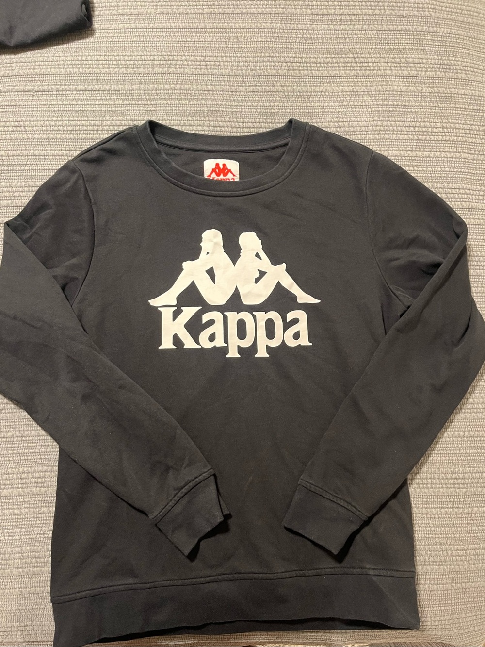 Kappa Black Logo Long Sleeve Sweatshirt